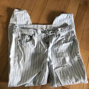 American eagle striped jeans